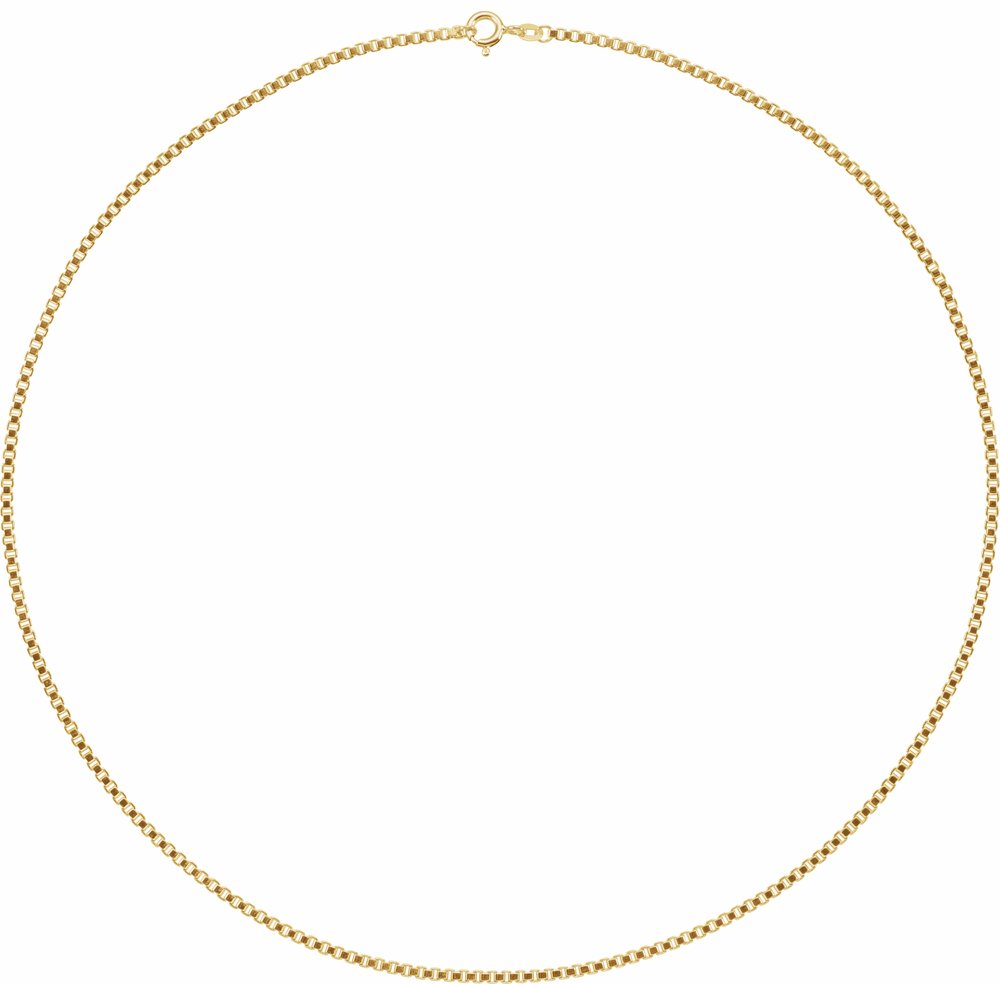 14K Yellow Gold-Filled 2 mm Box 18" Chain