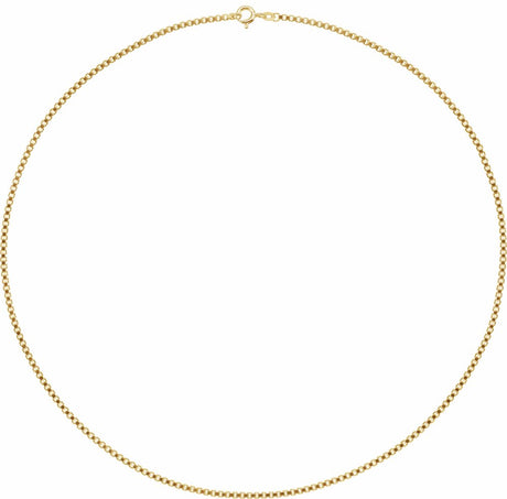 14K Yellow Gold-Filled 2 mm Box 18" Chain
