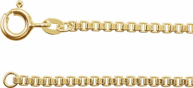 14K Yellow Gold-Filled 2 mm Box 16" Chain