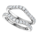 14K White Gold 9/10 CTW Lab-Grown Diamond French-Set Ring Guard