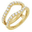 14K Yellow Gold 7/8 CTW Natural Diamond French-Set Ring Guard