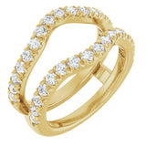 14K Yellow Gold 7/8 CTW Natural Diamond French-Set Ring Guard