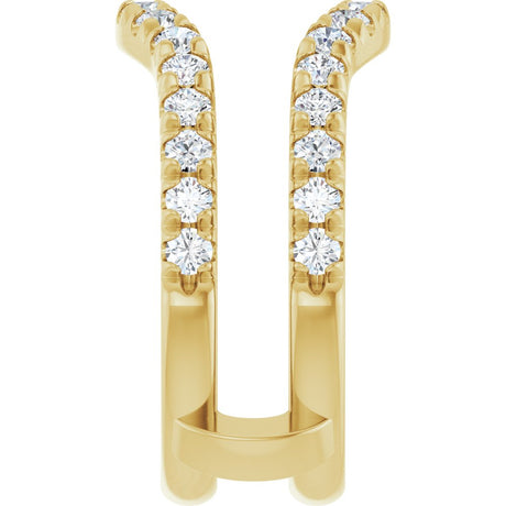 14K Yellow Gold 3/4 CTW Lab-Grown Diamond French-Set Ring Guard