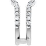 14K White Gold 9/10 CTW Lab-Grown Diamond French-Set Ring Guard