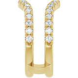 14K Yellow Gold 3/4 CTW Lab-Grown Diamond French-Set Ring Guard