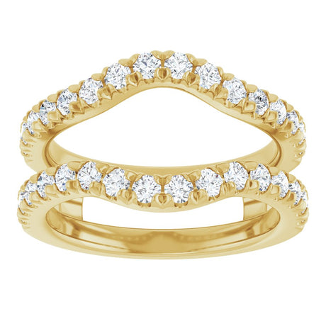 14K Yellow Gold 3/4 CTW Lab-Grown Diamond French-Set Ring Guard