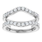 14K White Gold 9/10 CTW Lab-Grown Diamond French-Set Ring Guard