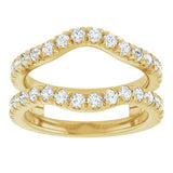 14K Yellow Gold 7/8 CTW Natural Diamond French-Set Ring Guard