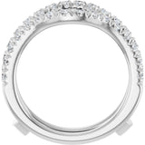 14K White Gold 9/10 CTW Lab-Grown Diamond French-Set Ring Guard