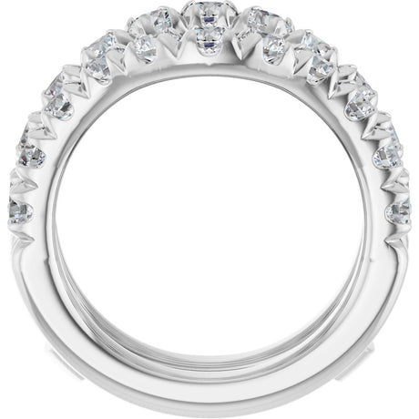 14K White Gold 2 CTW Lab-Grown Diamond French-Set Ring Guard