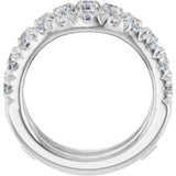 14K White Gold 2 CTW Lab-Grown Diamond French-Set Ring Guard