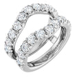 14K White Gold 2 CTW Lab-Grown Diamond French-Set Ring Guard