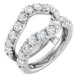 14K White Gold 2 CTW Lab-Grown Diamond French-Set Ring Guard