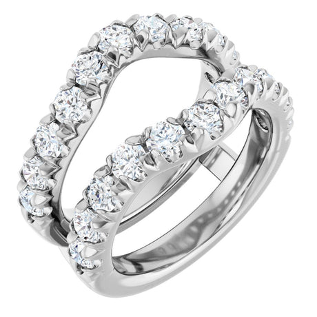 14K White Gold 2 CTW Lab-Grown Diamond French-Set Ring Guard