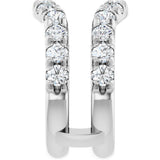 14K White Gold 2 CTW Lab-Grown Diamond French-Set Ring Guard