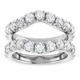 14K White Gold 2 CTW Lab-Grown Diamond French-Set Ring Guard