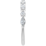 14K White Gold 3/8 CTW Natural Diamond Anniversary Band