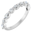 14K White Gold 3/8 CTW Natural Diamond Anniversary Band