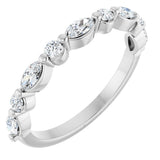 14K White Gold 3/8 CTW Natural Diamond Anniversary Band