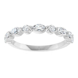 14K White Gold 3/8 CTW Natural Diamond Anniversary Band