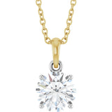 14K White/Yellow Gold 1 CTW Lab-Grown Diamond 18" Necklace