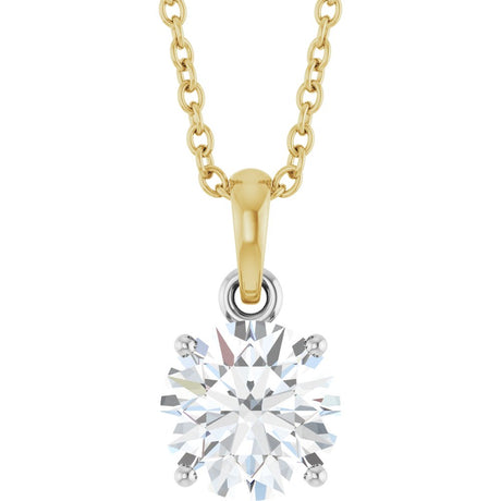 14K White/Yellow Gold 1 CTW Lab-Grown Diamond 18" Necklace