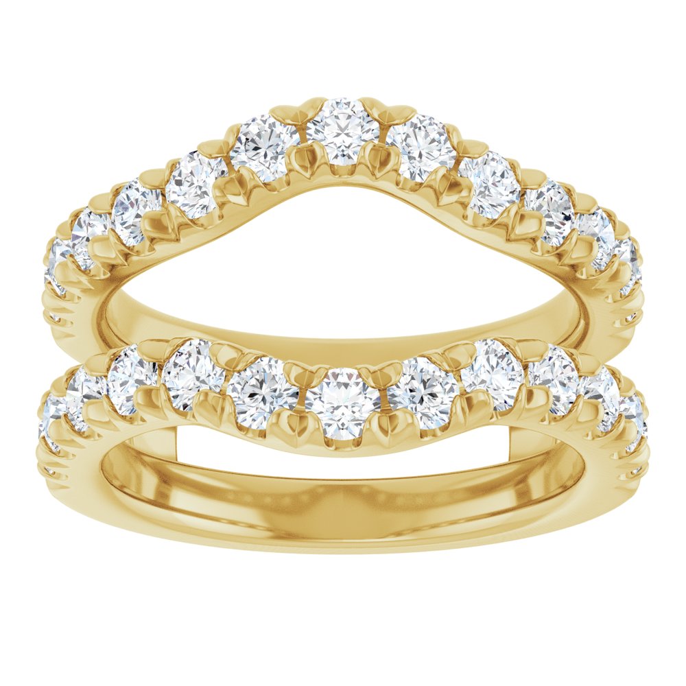 14K Yellow Gold 1 1/2 CTW Natural Diamond French-Set Ring Guard