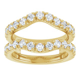 14K Yellow Gold 1 1/2 CTW Natural Diamond French-Set Ring Guard