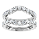 14K White Gold 1 1/2 CTW Lab-Grown Diamond French-Set Ring Guard