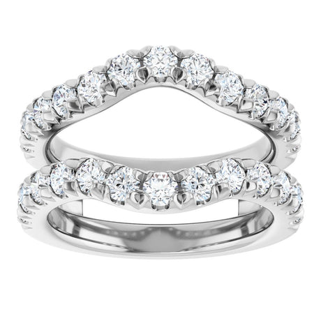 14K White Gold 1 1/2 CTW Lab-Grown Diamond French-Set Ring Guard