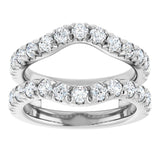 14K White Gold 1 1/2 CTW Lab-Grown Diamond French-Set Ring Guard