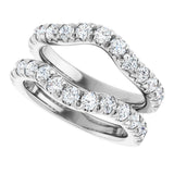 14K White Gold 1 1/2 CTW Lab-Grown Diamond French-Set Ring Guard