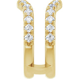 14K Yellow Gold 1 1/2 CTW Natural Diamond French-Set Ring Guard