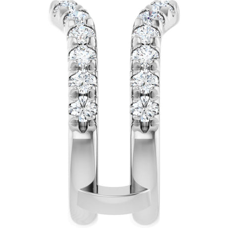 14K White Gold 1 1/2 CTW Lab-Grown Diamond French-Set Ring Guard