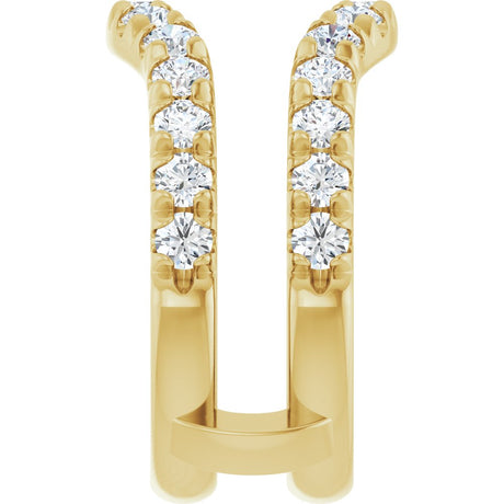 14K Yellow Gold 1 1/2 CTW Lab-Grown Diamond French-Set Ring Guard