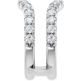 14K White Gold 1 1/2 CTW Lab-Grown Diamond French-Set Ring Guard