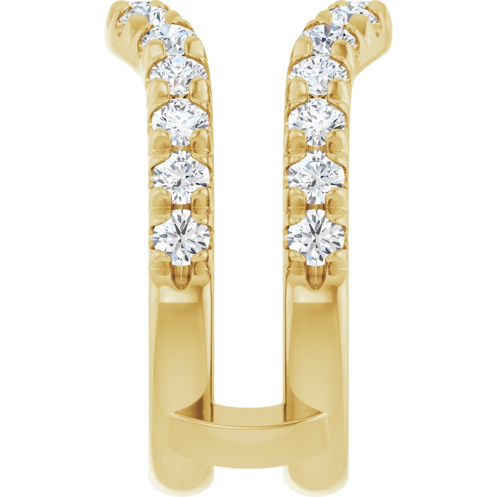 14K Yellow Gold 1 1/2 CTW Natural Diamond French-Set Ring Guard