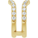 14K Yellow Gold 1 1/2 CTW Natural Diamond French-Set Ring Guard