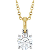 14K White/Yellow Gold 1/2 CTW Lab-Grown Diamond 18" Necklace