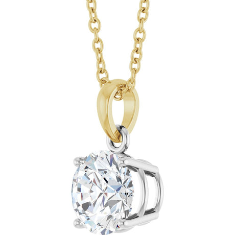14K White/Yellow Gold 1 CTW Lab-Grown Diamond 18" Necklace