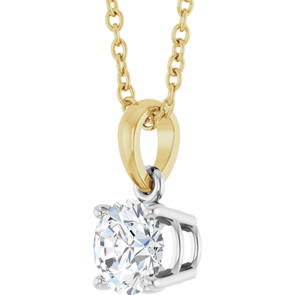 14K White/Yellow Gold 1/2 CTW Lab-Grown Diamond 18" Necklace