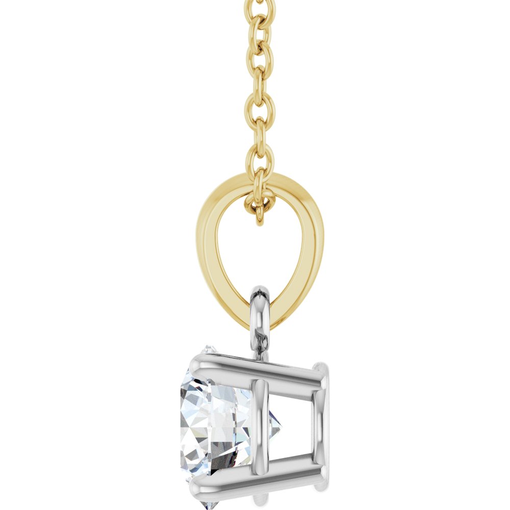 14K White/Yellow Gold 1/2 CTW Lab-Grown Diamond 18" Necklace