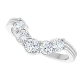 14K White Gold 1/2 CTW Lab-Grown Diamond Contour Band