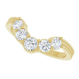 14K Yellow Gold 1/2 CTW Lab-Grown Diamond Contour Band