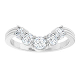 14K White Gold 1/2 CTW Lab-Grown Diamond Contour Band