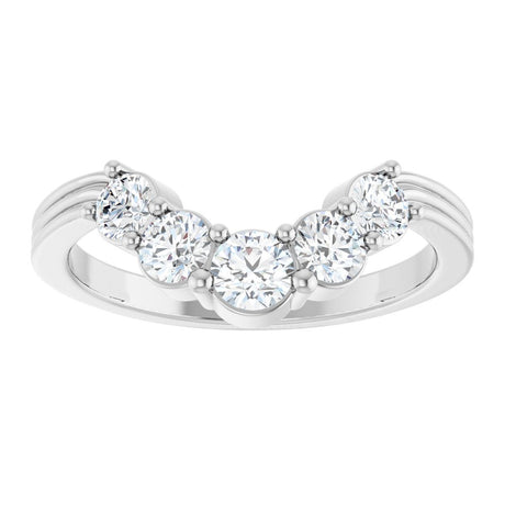14K White Gold 1/2 CTW Lab-Grown Diamond Contour Band