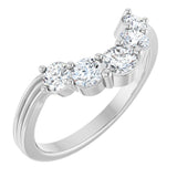 14K White Gold 1/2 CTW Lab-Grown Diamond Contour Band