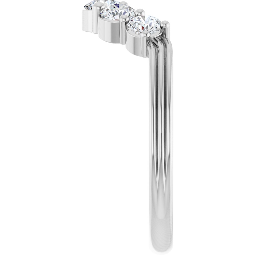 14K White Gold 1/2 CTW Lab-Grown Diamond Contour Band