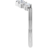 14K White Gold 1/2 CTW Lab-Grown Diamond Contour Band