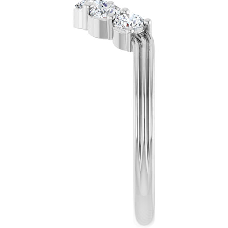 14K White Gold 1/2 CTW Lab-Grown Diamond Contour Band
